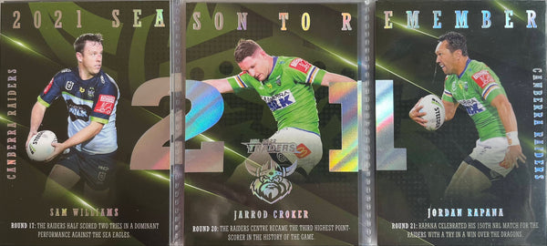 RAIDERS - SEASON TO REMEMBER Set of 3 Cards