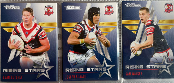 ROOSTERS RISING STARS - Set of 3 Cards