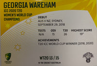 Women's ICC T20 World Cup - GEORGIA WAREHAM - WT20-13