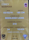 Gold Card #G13 COREY NORMAN