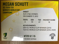 Women's ICC T20 World Cup - MEGAN SCHUTT - WT20-12