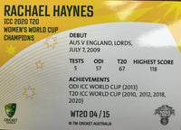 Women's ICC T20 World Cup - RACHAEL HAYNES - WT20-04