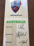 2005 ODI Tour of NZ Aust Team Signed Bat  (Inc PONTING - CLARKE - SYMONDS)