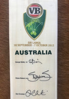 2012 (Abandoned) Sri Lanka Tour (rare) Aust Team Signed - George Bailey Cap.