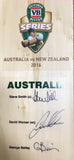 2017-18 ODI v Pakistan Aust Team Signed Bat (Head & Warner record partnership)