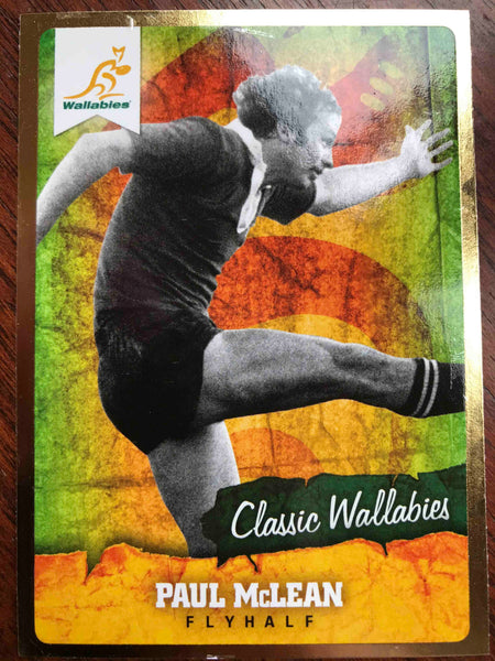 PAUL McLEAN - Classic Wallaby Gold Card No 052