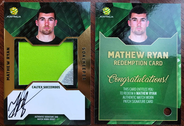 Mathew Ryan Signed Patch Card - SPECIAL with part logo