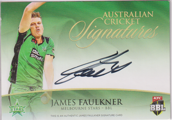JAMES FAULKNER Australian Signatures #ASC-06