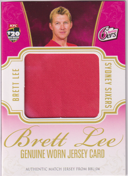 BRETT LEE - Match Worn Patch Card #BL-02