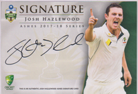 JOSH HAZLEWOOD Numbered Ashes 2017/18 Signature Card #AS-04