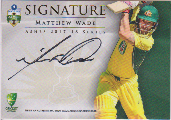 MATTHEW WADE PROMO 2017/18 Ashes Cricket Signature Card #AS-05