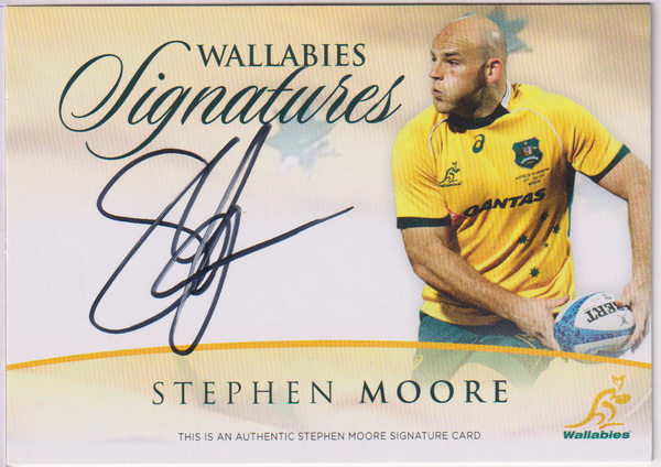 STEPHEN MOORE - PROMO Wallabies Signature Card #WS-18