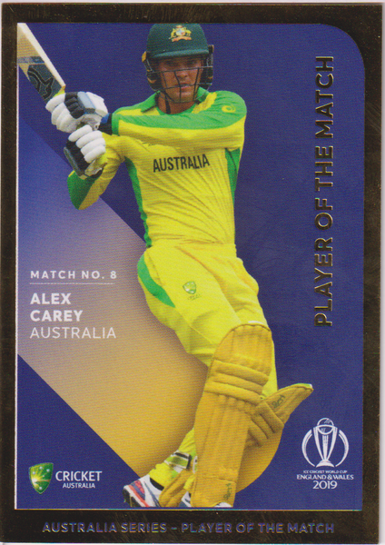 ICC 2019 World Cup Player of the Match 8 ALEX CAREY