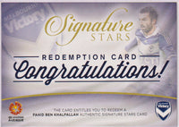 FAHID BEN KHALFALLAH Signature Card #SS-07 with Redemption