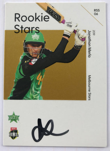JONATHON MERLO﻿ - Rookie Stars Signature Card #RSS06