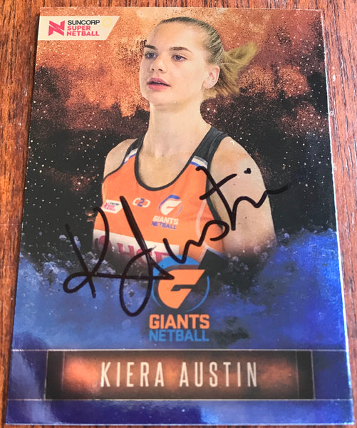 Kiera Austin SIGNED SILVER Card - Giants