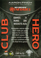 2022-23 Cricket Traders Club Heroes Parallel - CHP 14 - Aaron Finch - 32/70