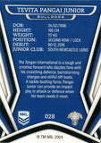 2023 NRL Titanium Common Card - 028 - Tevita Pangai Jr - Canterbury-Bankstown Bulldogs