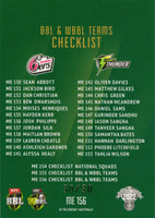 2022-23 Cricket Traders Mojo Emerald - ME 156 - Checklist BBL/WBBL - 30/30
