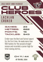 2023 NRL Titanium Club Heroes - Lachlan Croker  - CH 11 - Manly-Warringah Sea Eagles