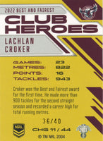 2023 NRL Titanium Club Heroes Gold - CHG 11 - Lachlan Croker - 36/40