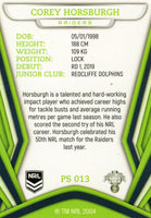 2023 NRL Titanium Pearl Silver - P013 - Corey Horsburgh - Canberra Raiders