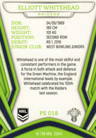 2023 NRL Titanium Pearl Silver - P018 - Elliot Whitehead - Canberra Raiders