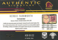 2023 NRL Titanium Authentics Signature Black - ASB 01 - Herbie Farnworth - 5/44