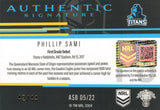 2023 NRL Titanium Authentics Signature Black - ASB 05 - Phillip Sami  - 42/44
