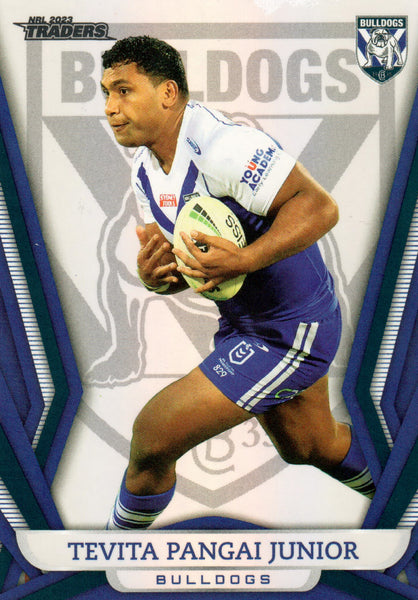 2023 NRL Titanium Pearl Silver - P028 - Tevita Pangai Jr - Canterbury-Bankstown Bulldogs