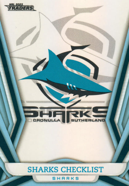 2023 NRL Titanium Pearl Silver - P031 - Cronulla-Sutherland Sharks Checklist - Cronulla-Sutherland Sharks