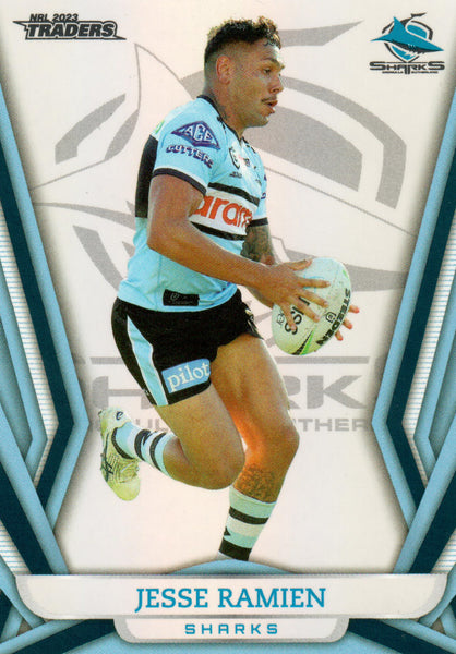 2023 NRL Titanium Pearl Silver - P038 - Jesse Ramien - Cronulla-Sutherland Sharks