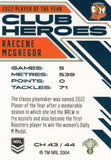 2023 NRL Titanium Club Heroes - Raecene Mcgregor - CH 43 - Sydney Roosters