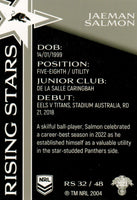 2023 NRL Titanium Rising Stars - RS 32 - Jaeman Salmon - Penrith Panthers