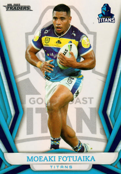 2023 NRL Titanium Pearl Silver - P047 - Moeaki Fotuaika - Gold Coast Titans