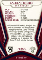 2023 NRL Titanium Pearl Silver - P054 - Lachlan Croker - Manly-Warringah Sea Eagles