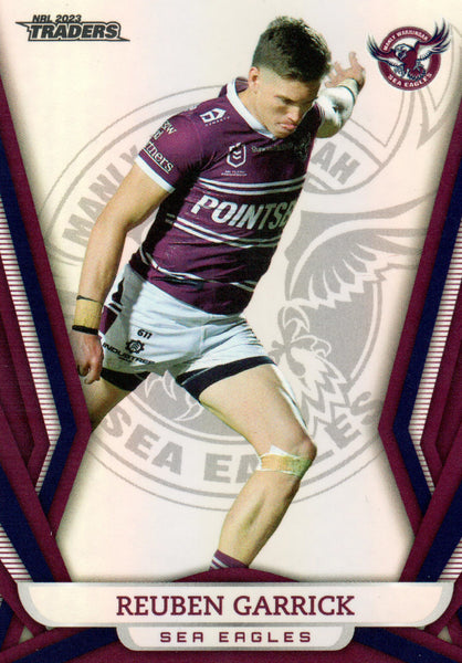 2023 NRL Titanium Pearl Silver - P055 - Reuben Garrick - Manly-Warringah Sea Eagles