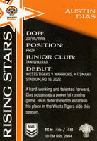 2023 NRL Titanium Rising Stars - RS 46 - Austin Dias - Wests Tigers