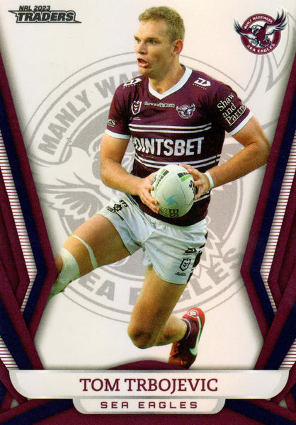 2023 NRL Titanium Pearl Silver - P060 - Tom Trbojevic - Manly-Warringah Sea Eagles