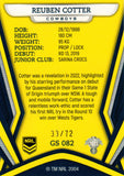 2023 NRL Titanium Pearl Gold Special - GS 082 - Reuben Cotter - 33/72