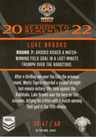 2023 NRL Titanium Season To Remember - STR 47 - Luke Brooks - Wests Tigers