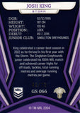 2023 NRL Titanium Pearl Gold Special - GS 066 - Josh King - 42/72