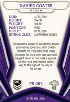 2023 NRL Titanium Pearl Silver - P063 - Xavier Coates - Melbourne Storm