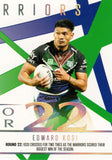 2023 NRL Titanium Season To Remember - STR 45 - Edward Kosi - New Zealand Warriors