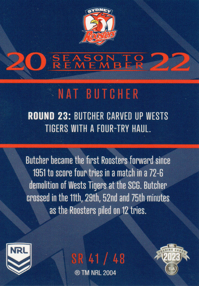 2023 NRL Titanium Season To Remember - STR 41 - Nat Butcher - Sydney R ...