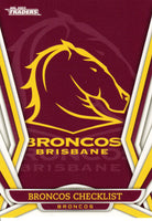 2023 NRL Titanium Common Card - 001 - Brisbane Broncos Checklist - Brisbane Broncos