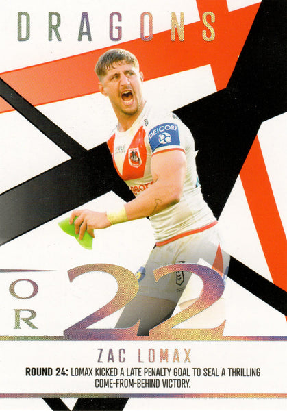 2023 NRL Titanium Season To Remember - STR 39 - Zac Lomax - St. George-Illawarra Dragons