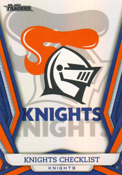 2023 NRL Titanium Pearl Silver - P071 - Newcastle Knights Checklist - Newcastle Knights