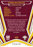 2023 NRL Titanium Common Card - 008 - Adam Reynolds - Brisbane Broncos