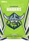 2023 NRL Titanium Common Card - 011 - Canberra Raiders Checklist - Canberra Raiders